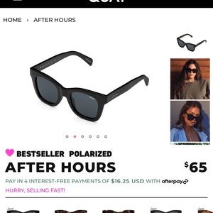 Brand new polarized QUAY after hours sunglasses